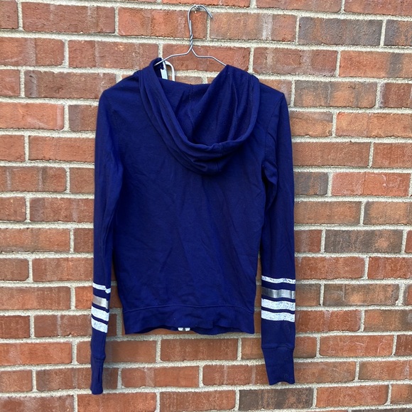 EUC Sz XS blue lightweight zip up hoodie - Picture 3 of 5